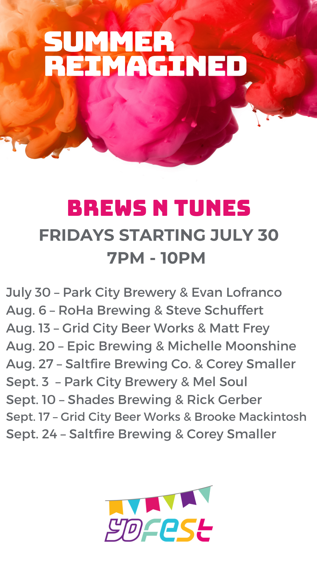 Brews N Tunes schedule