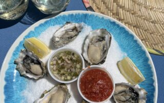 oysters served at the Beach Club