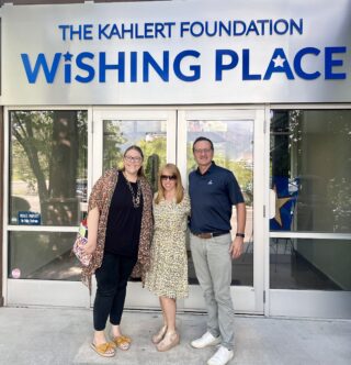 Burt Brothers CMO, CEO, and Redhead Marketing & PR outside Make A wISH Utah headquarters