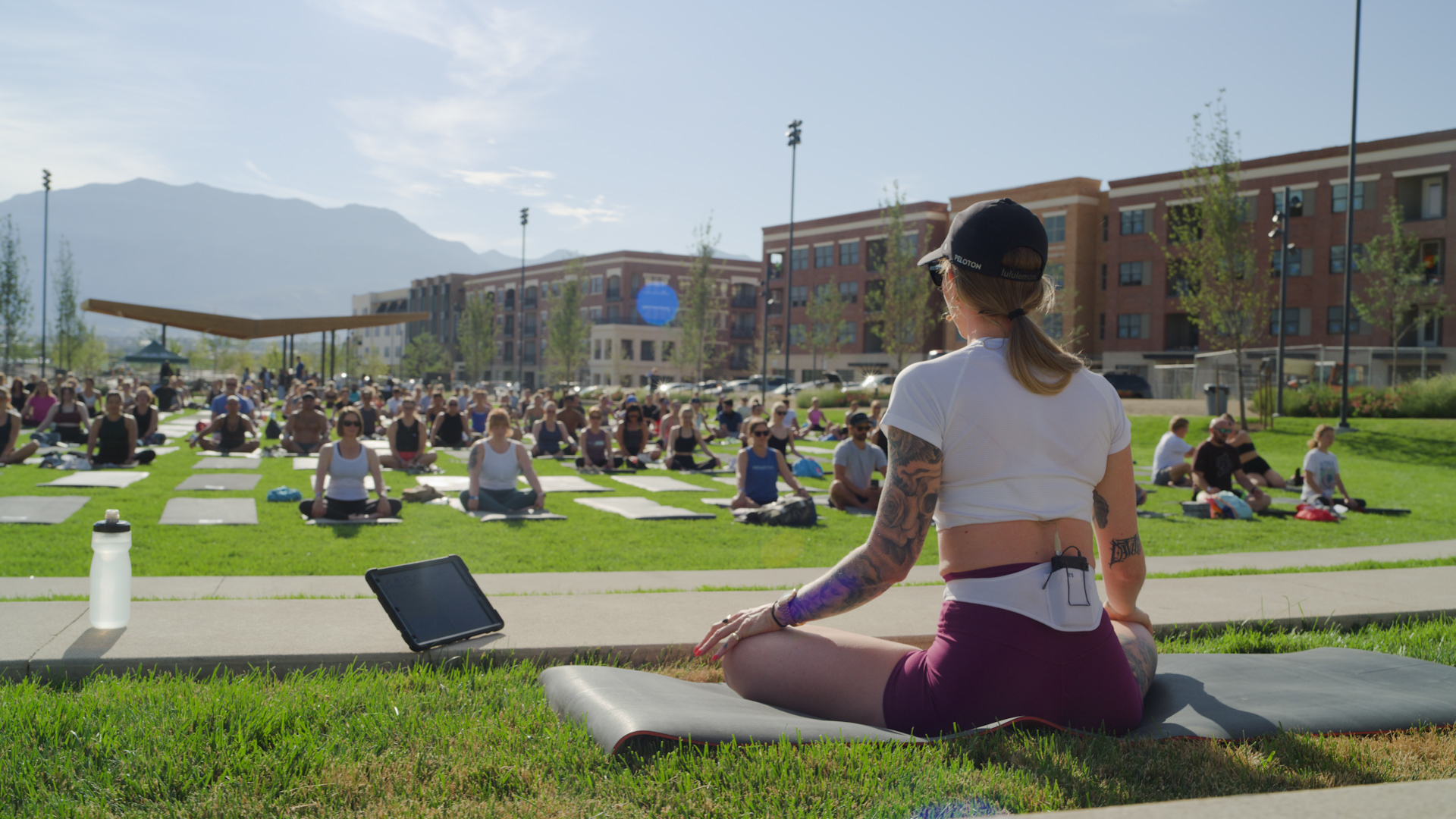 Peloton instructor Kirra Michel leads yoga class at Utah City